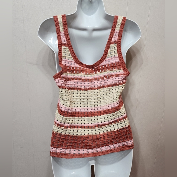 a.n.a Sleeveless Sweater‎ Small Multucolor Casual Lightweight Button Front C425 - Picture 3 of 5